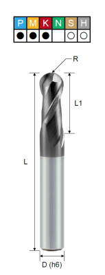 Фреза монолитная сферическая ESBSA242000A PRTools — фото