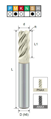 Фреза монолитная радиусная EPSSVC5120102A PRTools — фото