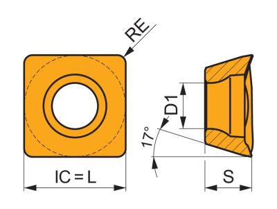 Пластина SOMT 050204SR-M:M8330 DormerPramet — фото