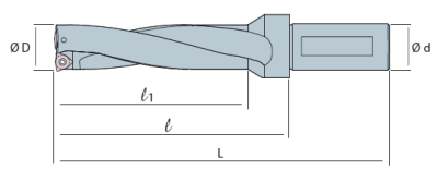 Сверло корпусное со сменными пластинами SW2D510-08 Sangeo — фото