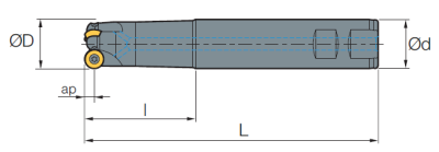 Фреза MSRD-25-160-12-25-2T Sangeo — фото