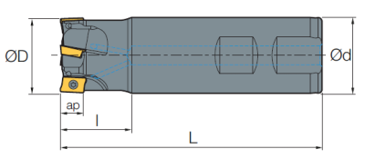 Фреза MSAP-25-160-11-25-3T-C Sangeo — фото