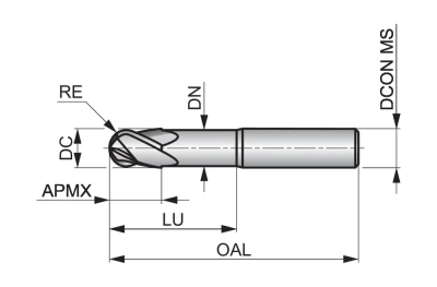 Фреза твердосплавная сферическая S5346.0 DormerPramet — фото
