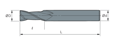 Фреза монолитная концевая DXF4150-100-16 Sangeo — фото