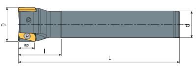 Фреза MSLN-40-150-15-32-4T-C Sangeo — фото