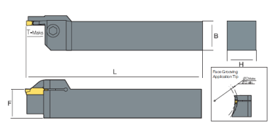 Державка канавочная SKTFR2525-5T25-100/150 Sangeo — фото